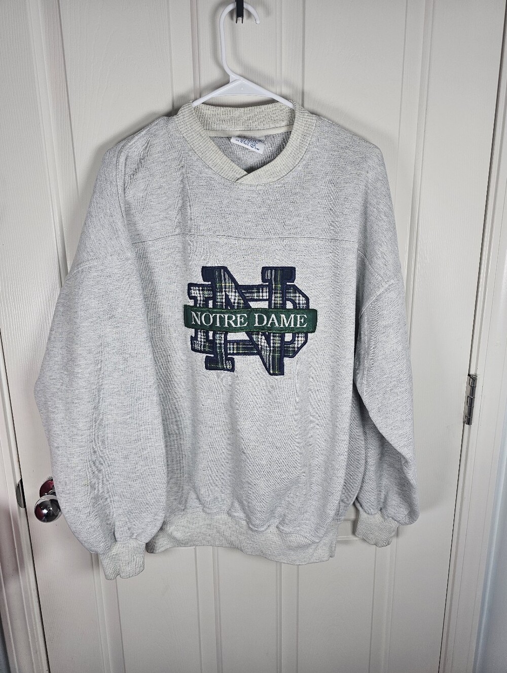 Vintage Vtg 90s Crable Sportswear Notre Dame Crewneck Sweatshirt Size XL